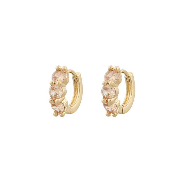 Kelly small ring ear g/champagne