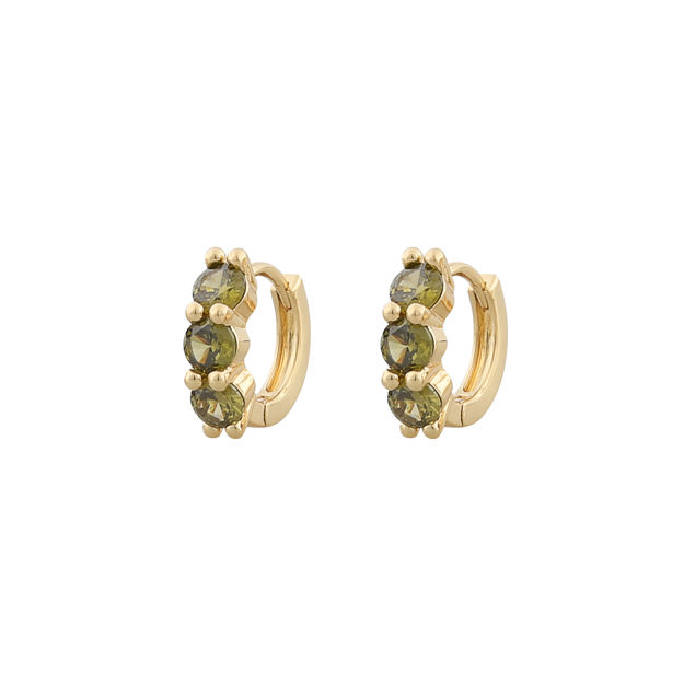 Kelly small ring ear g/olive