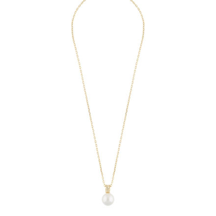 Five pearl pendant neck g/white - 45 cm