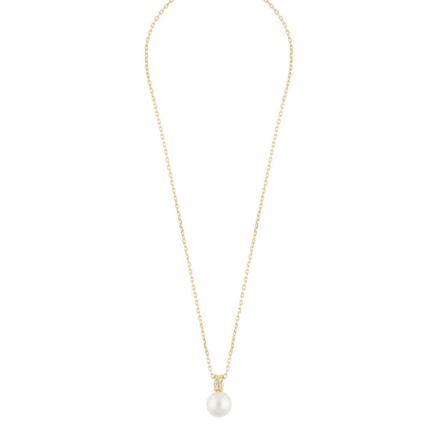 Five pearl pendant neck g/white - 45 cm