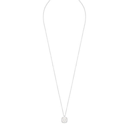 Minou stone pendant neck s/clear - 42 cm