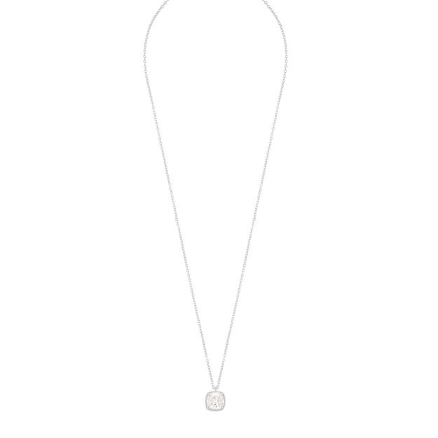 Minou stone pendant neck s/clear - 42 cm