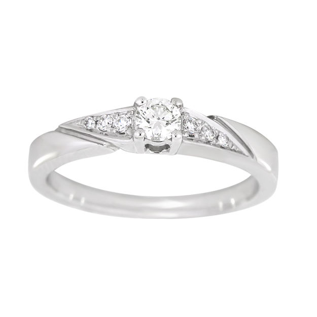 RING HV GULL 0,20 SENTER+ 0,06CT TW/SI = 0,26ct