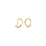 ALBERTE organic shape hoop earrings gold-plated