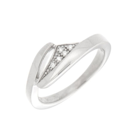 Rhodinert sølv ring 2-7mm med Cubic Zirconia