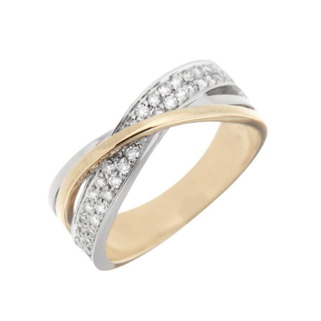 Gull ring diamant 0,30ct WSI3