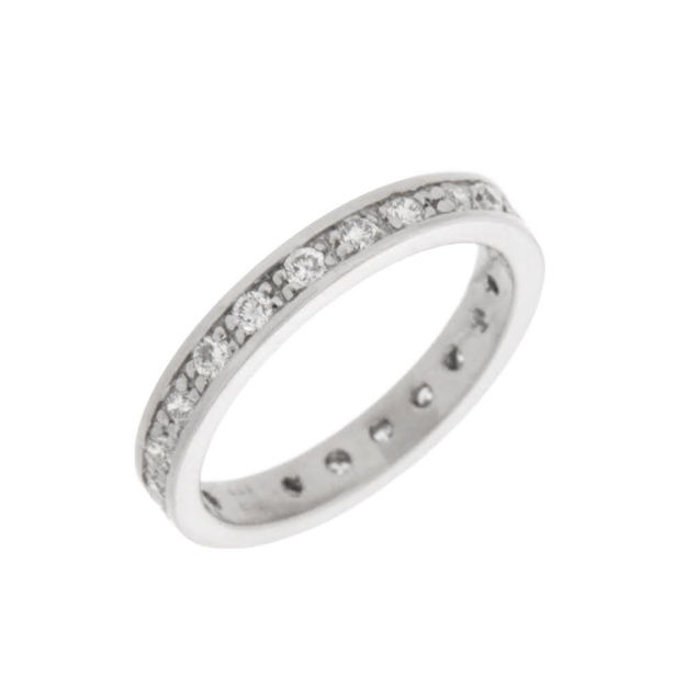 Hvitt gull ring med diamanter 0,53ct Tcr/SI