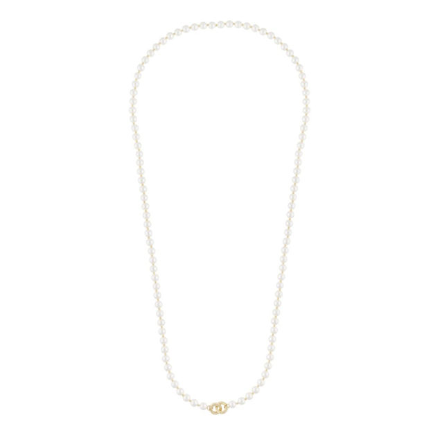 Five pearl neck g/white - 45 cm