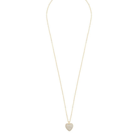 Sanne heart pendant neck g/clear - 42 cm