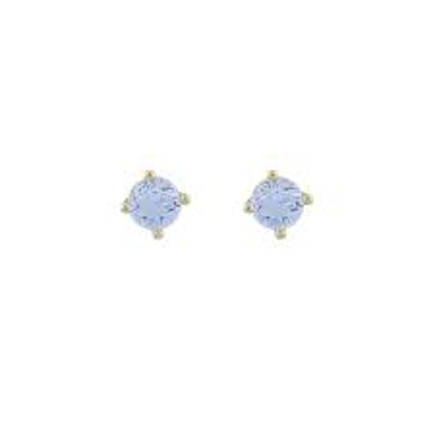 Rola stone ear goldplated/light blue 