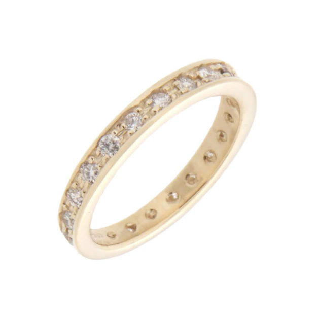 Gull ring med diamanter 0,527ct Tcr/SI