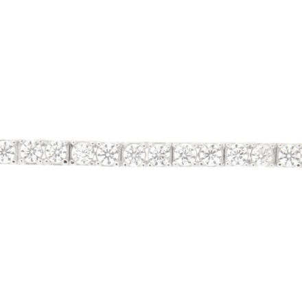 Hvitt gull armlenke 1,8mm med Cubic Zirconia 18,5cm