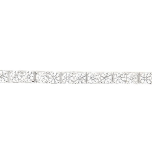 Hvitt gull armlenke 1,8mm med Cubic Zirconia 18,5cm