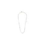 HALLIE organic shaped crystal necklace silver-plated