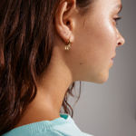 HALLIE hoop earrings gold-plated