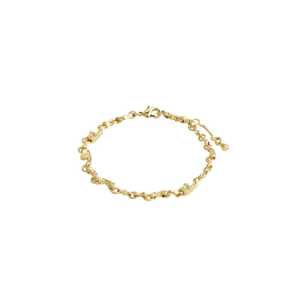 HALLIE organic shaped crystal bracelet gold-plated