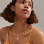 BE crystal pendant necklace gold-plated
