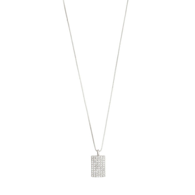 BE crystal pendant necklace silver-plated