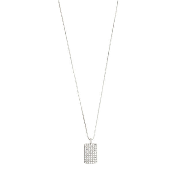 BE crystal pendant necklace silver-plated