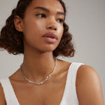 BE cable chain necklace silver-plated