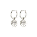 IBEN recycled tree-of-life hoop earrings silver-plated