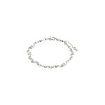 HALLIE organic shaped crystal bracelet silver-plated