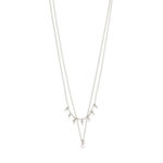 SIA recycled crystal chain 2-in-1 silver-plated