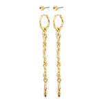 BREATHE recycled earrings 2-in-1 set gold-plated