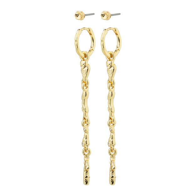 BREATHE recycled earrings 2-in-1 set gold-plated