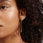BREATHE recycled earrings 2-in-1 set gold-plated