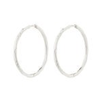 BREATHE recycled hoop earrings silver-plated