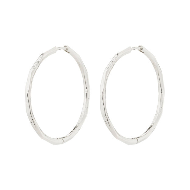 BREATHE recycled hoop earrings silver-plated