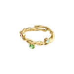 PAUSE recycled crystal ring multicolored/gold-plated
