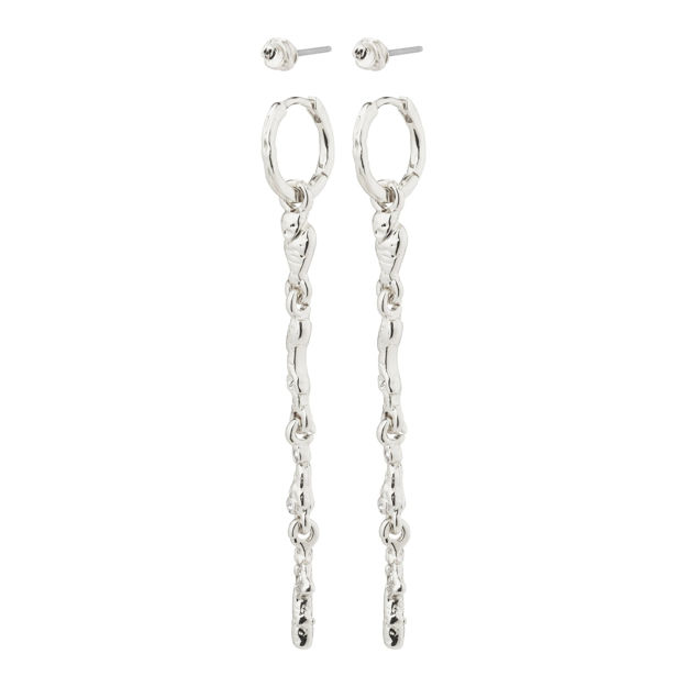 BREATHE recycled earrings 2-in-1 set silver-plated