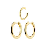 PAUSE recycled hoop earrings & cuff gold-plated