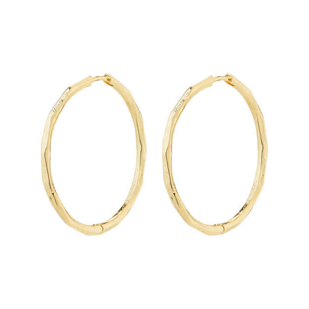 BREATHE recycled hoop earrings gold-plated