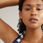 BREATHE recycled hoop earrings gold-plated