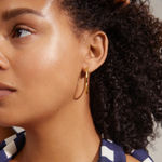 BREATHE recycled hoop earrings gold-plated