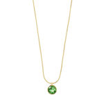 CALLIE recycled crystal pendant necklace green/gold-plated