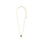 CALLIE recycled crystal pendant necklace green/gold-plated