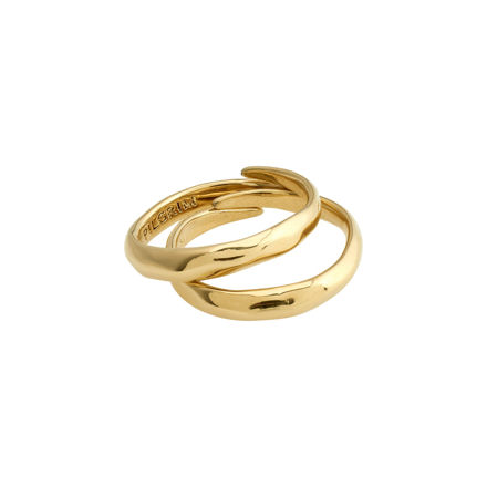 ADDISON recycled ring 2-in-1 set gold-plated