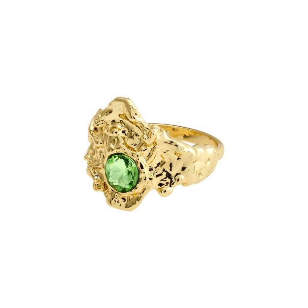ANNE-SOPHIE recycled crystal ring gold-plated