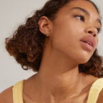 BREATHE recycled crystal earrings gold-plated