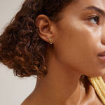 BREATHE recycled crystal earrings gold-plated