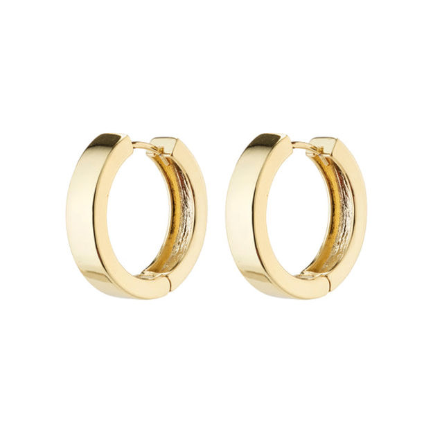 CREATE recycled hoop earrings gold-plated