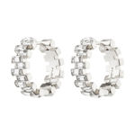 CREATE recycled crystal hoop earrings silver-plated