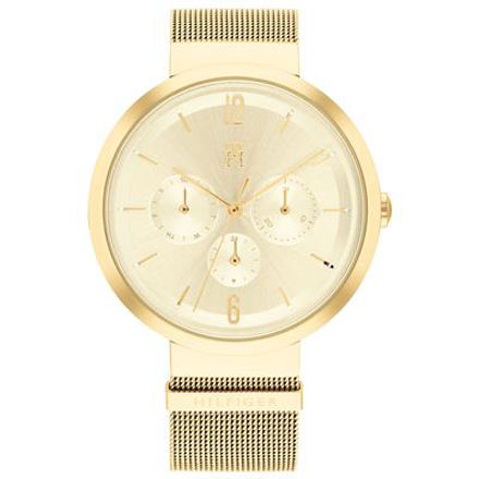 Tommy Hilfiger dameur 40mm gullfarget meshlenke