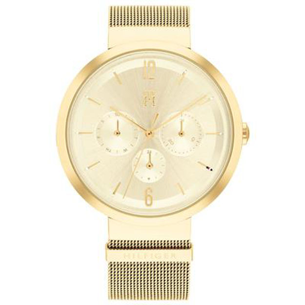 Tommy Hilfiger dameur 40mm gullfarget meshlenke