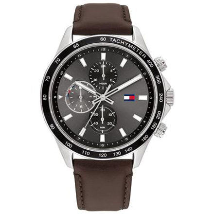 Tommy Hilfiger herreur 44 mm 5M brun skive,reim