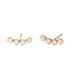 White Tide earrings gold plated white
